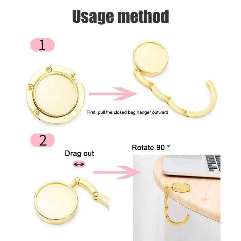 Bag Holder Handbag Hanger Folding Hook Holder Portable Key Rack Table Hook Hardware Travel Outdoor Storage Hanger