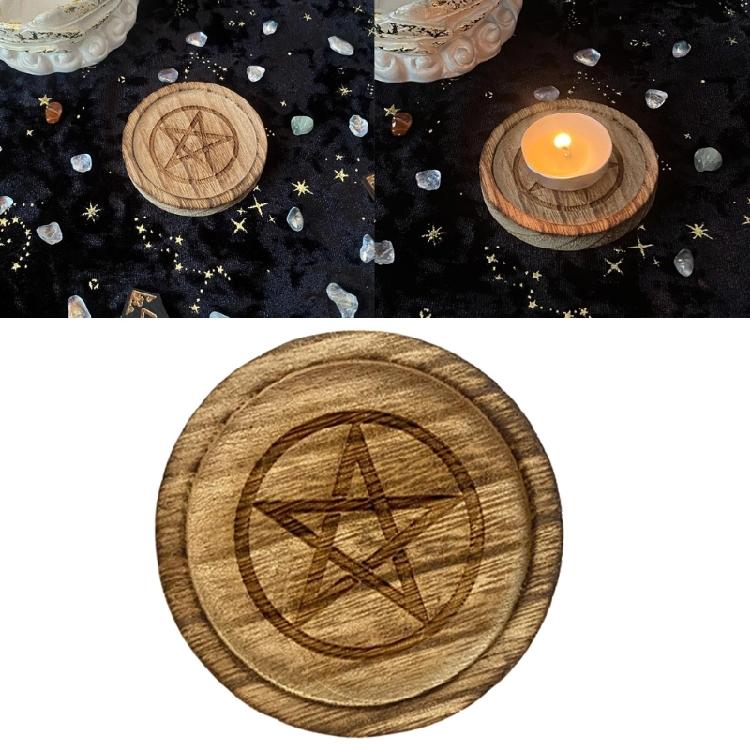 Candle Holder Tray Star Pendulums Dowsing Divination Board Candle Holder Plate