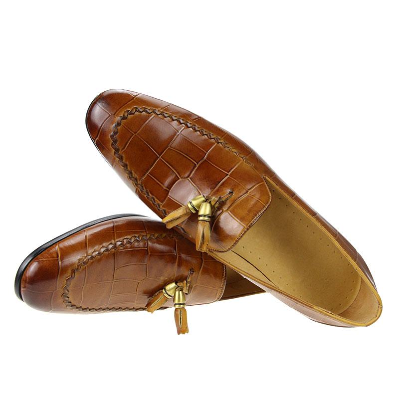 Fashion Handcrafted Men Shoes Fashion Tassel Loafers Full Genuine Leather Office Classic Oxford Suit Footwear Comfortable Rubber Outsole