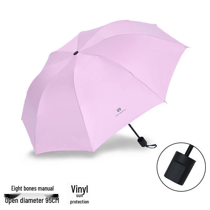 Guarda-chuva de Sol UV de Vinil - Guarda-sol de Dobra Automática para Todo o Tempo com Proteção Solar