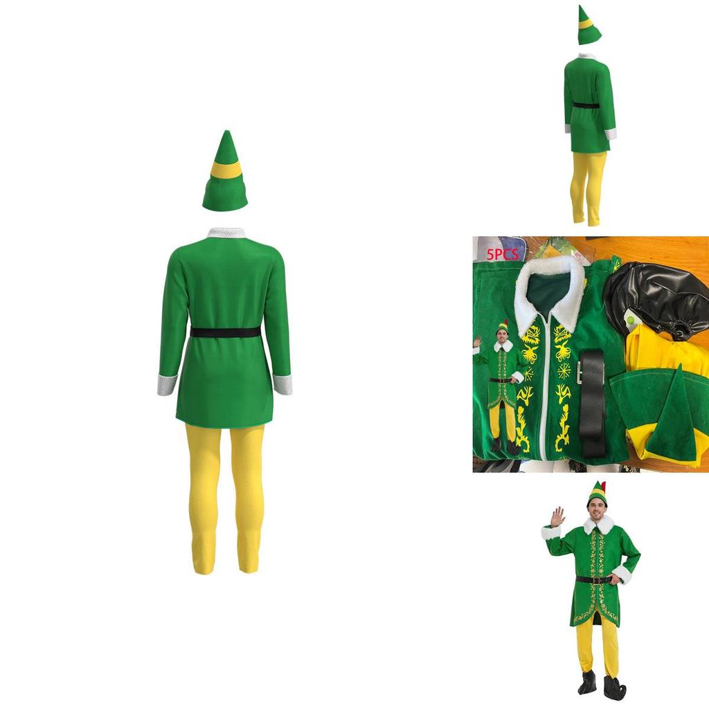 Authentic Men's Elf Cosplay Outfit For Halloween And Christmas