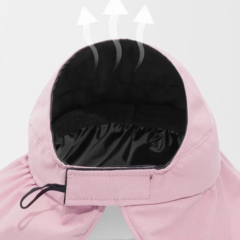 Summer Hollowed-out Wide-brimmed Sunscreen and Sunshade Hat, UV-protective Bucket Hat, Women's Outdoor Beach Sunscreen Hat