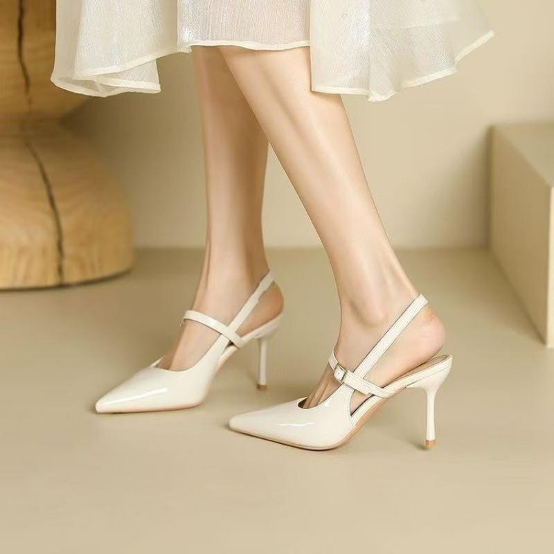 Fashion 2025 New Sandals Summer Designer Luxury Brand Sandals Women's Stiletto High Heels Elastic Band Women's Shoes Large 43