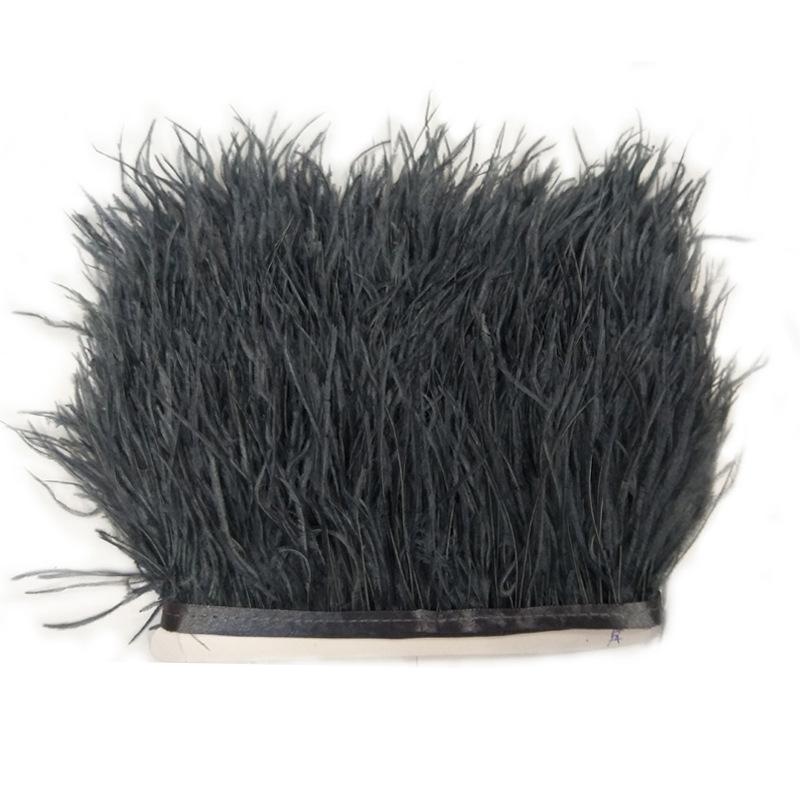 Feather1 Meter Fluffy Ostrich Feather Satin Trim Cloth Sideband 8-10cm Ribbon Fringe Suitable for Skirts / Dresses / Apparel Party DIY