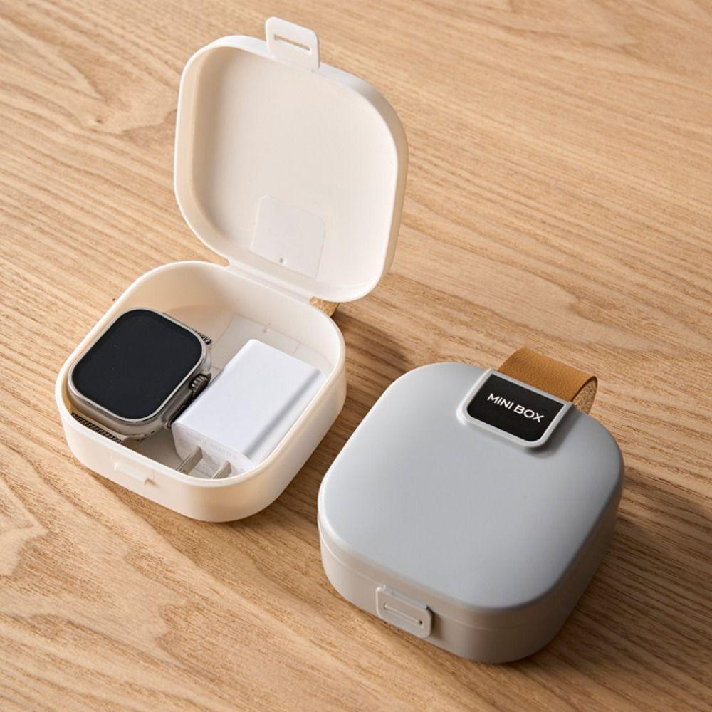 Mini Charger Storage Box Portable Data Cable Storage Box Multifunctional Storage Box  Office