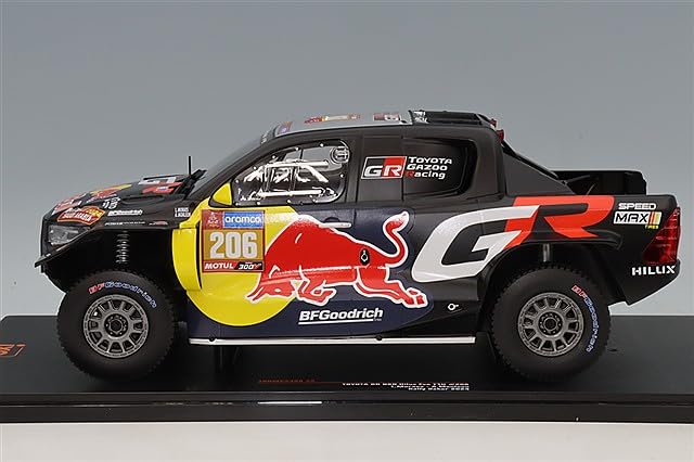 IXO Scale Toyota GR DKR Hilux T1U 2024 Dakar Rally Monleon 1/18 #206 L. Moraes/A.