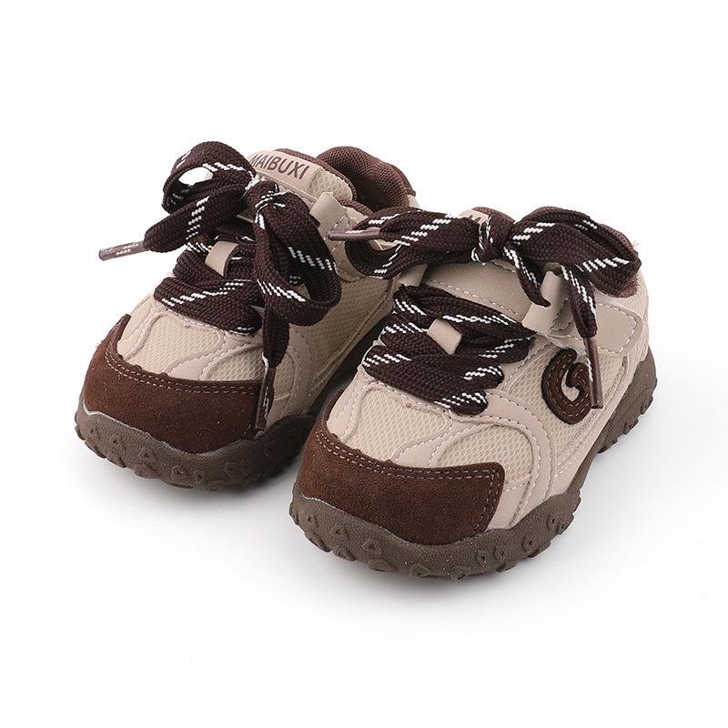 Baby Soft-Soled Color-Block Pre-Walking Sports Shoes for Toddlers - Korean Style, Unisex