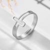 Kreuz Verstellbare Ringe Edelstahl Gold Partnerring Christlicher Religiöser Schmuck Geschenke für Frauen Männer