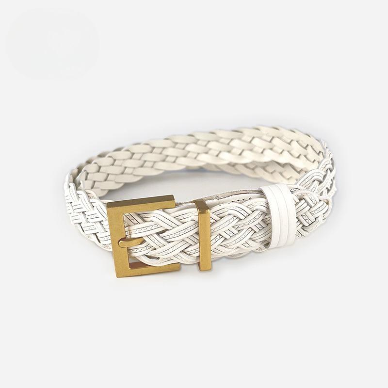 Non-hole Braided Retro Fashion Women's Belt with Casual Pants Jeans Short Skirt Women's Belt