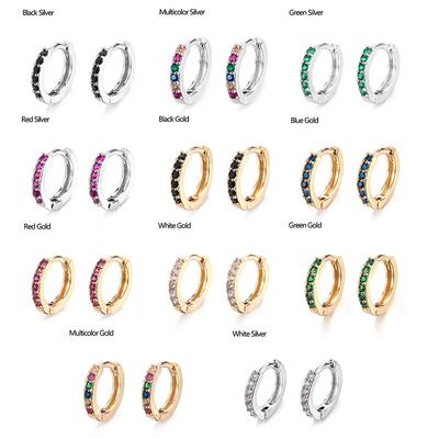 Piercing Oreille Hélix Cartilage Tragus CZ Boucles d'Oreilles CZ Colorées Clous d'Oreille Zirconium Zircone Cubique