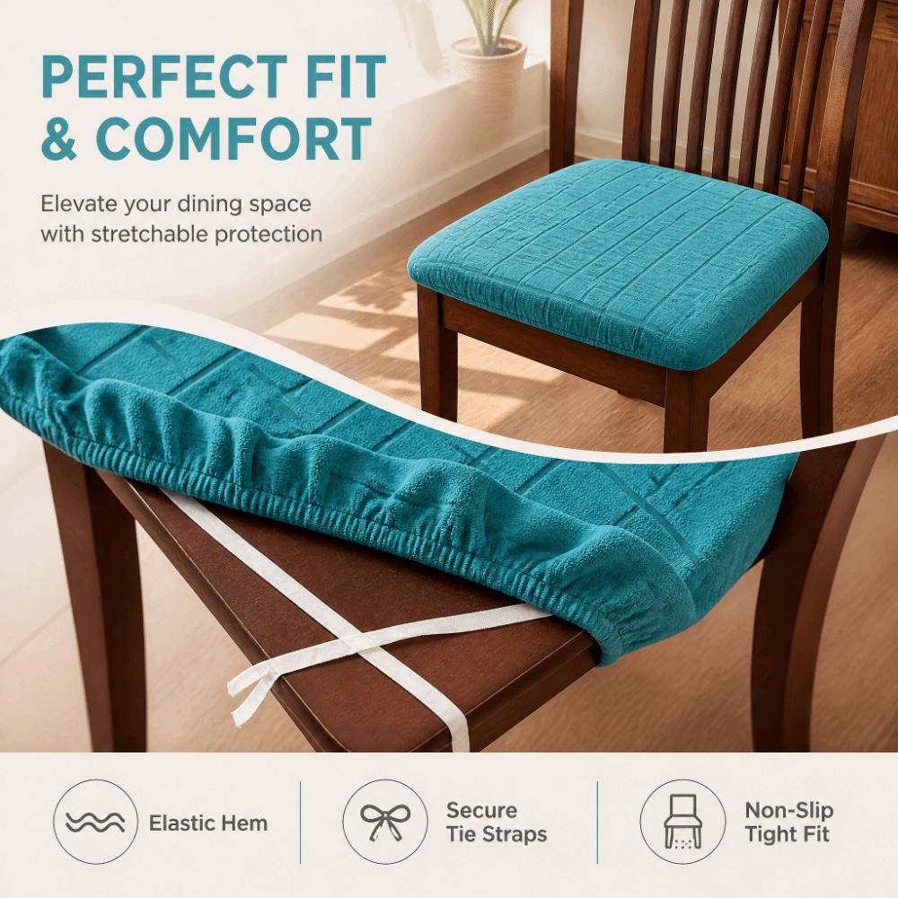Anti-dirty Jacquard Chair Slipcover Soft Seat Cover Modern Seat Protector Restaurant