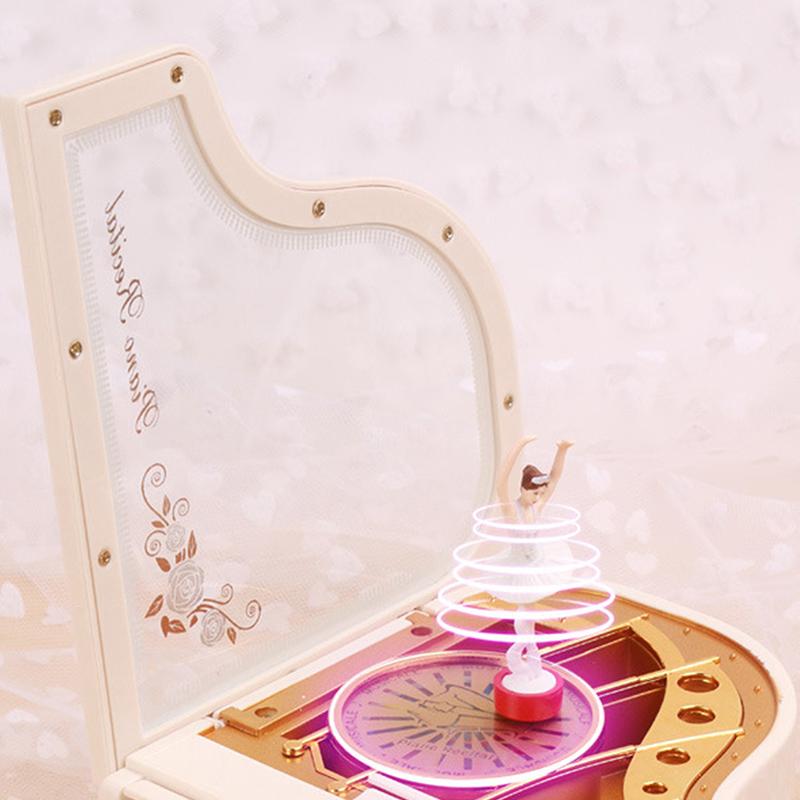 Dancing Ballerina Elegant Music Box Romantic Classic Piano Musical Box Exquisite Creative Eco-Friendly For Birthday Wedding Gift