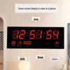 Wall-Mounted Large LED Digital Clock with Calendar and Temperature Display