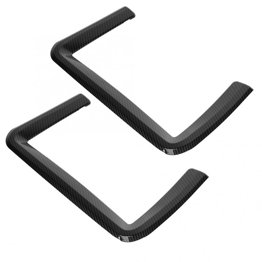 2Pcs Carbon Fiber Stil Auto Links Zurück Net Rahmen Trim für Land Rover Discovery Sport 15-17 ABS material auto