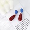 New Retro Hong Kong Style Contrasting Water Drop Earrings for Women 111 Silver Needle Temperament High-end Long Earrings Earrings