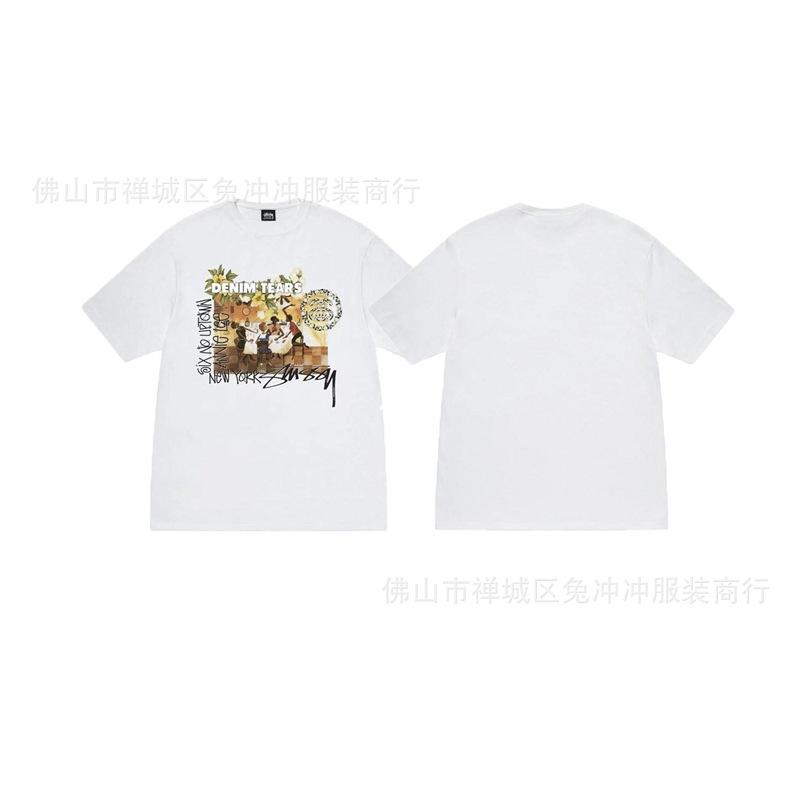 2025 new STU three standards complete spring and summer new tide brand classic cruise printed letters men and women with the same short sleeves