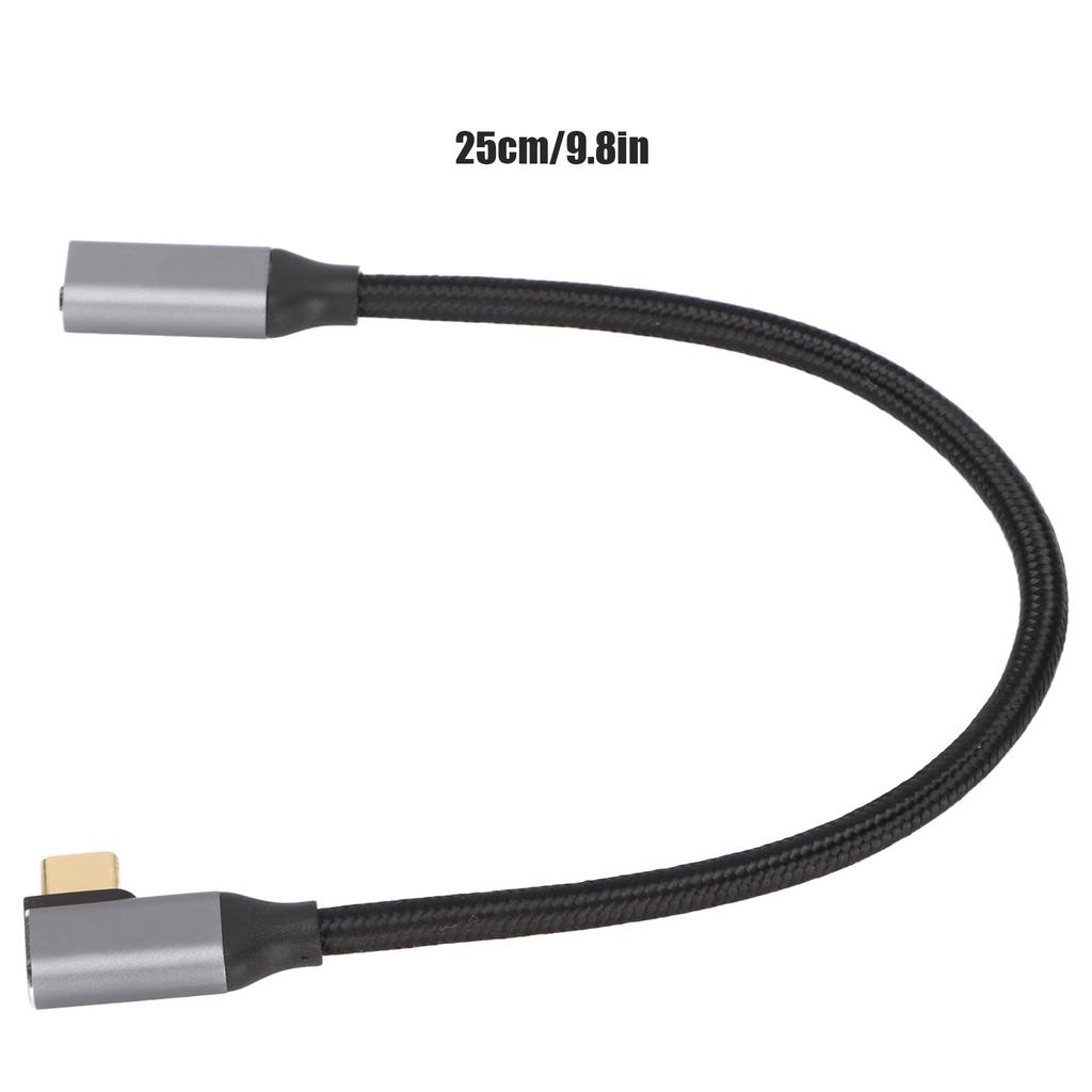 4K 100W PD 5A Right Angle Bend 90 Degree Gen 2 USB3.1 Type C Male To Female Extension Cord