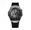 Mode Neue Nachtlicht Herren Mechanische Uhr Wasserdicht Lässiger Stil Silikon Business Hohl-Design Automatisches Zeitmessgerät