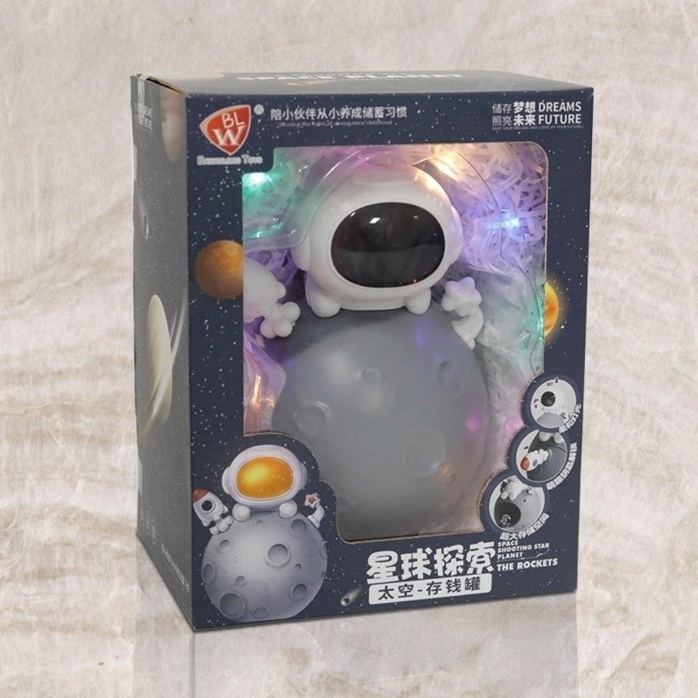 Multi-purpose Rabbit Coins Saving Box Cartoon Spaceman Night Lamp Cute Piggy Money Bank  Children
