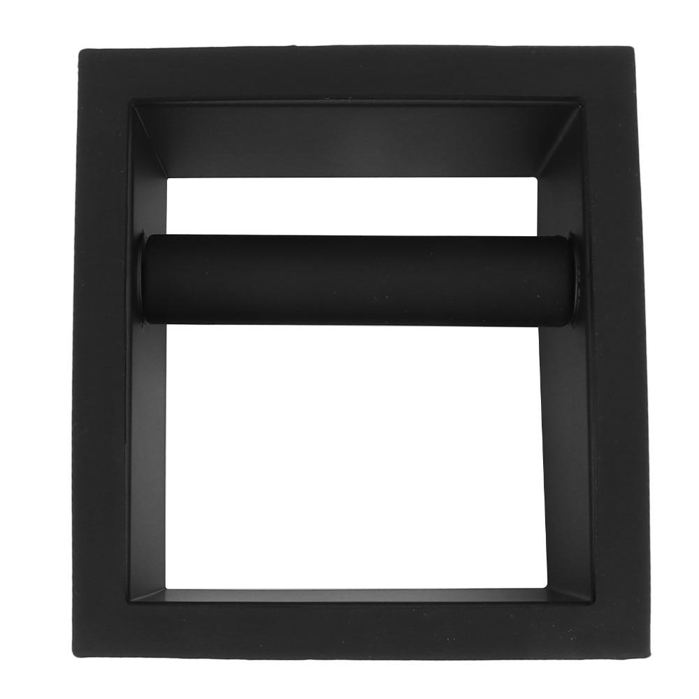 Black Rubber Coffee Knock Box Stainless Steel Bottomless Knock Box  Commercial Coffee Shop