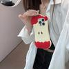For iPhone 16 Pro Max Silicone Case Cute Eaten Apple Design Shockproof Phone Back Cover