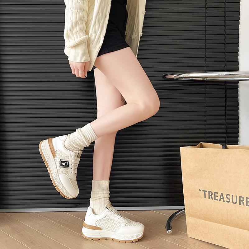 Fashion 2025 NEW Trendy Women's Casual Hot-selling comfort and versatile Shoes round Toe Platform Rubber Sole Comfortable
