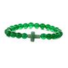 Natürlicher Stein Perlen Kreuz Armband Damen Einfaches Armband Perlen Vielseitiges Armband Europäisches und Amerikanisches Neues Mehrfarbiges Perlenarmband.