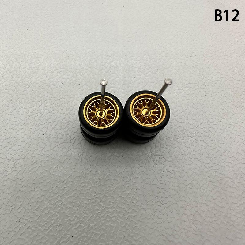 Yenilikçi Abs Temel Modifiye Parçalar Araç Oyuncak Hotwheels Tomica Mini Gt İçin 1 Set 1/64 Model Araba Lastikleri Kauçuk Lastikli