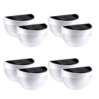 Fence Lights Solar Powered LED Light Wall-mounted Sensor Lamp Auto ON/OFF Outdoor Courtyard Railing Yard Stairway