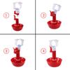 Automatic Chicken Water Nipple Drinker Bird Coop Feeder Chicken Red Waterer Hanging Cup Poultry Farm Drinker Poultry Tools 5 Pcs