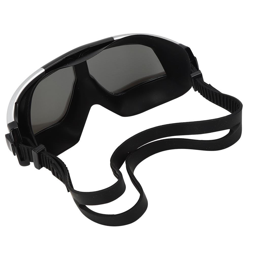 Adult Large Frame Waterproof Antifog Swimming Goggles Electroplate Plain Glass Diving Supply