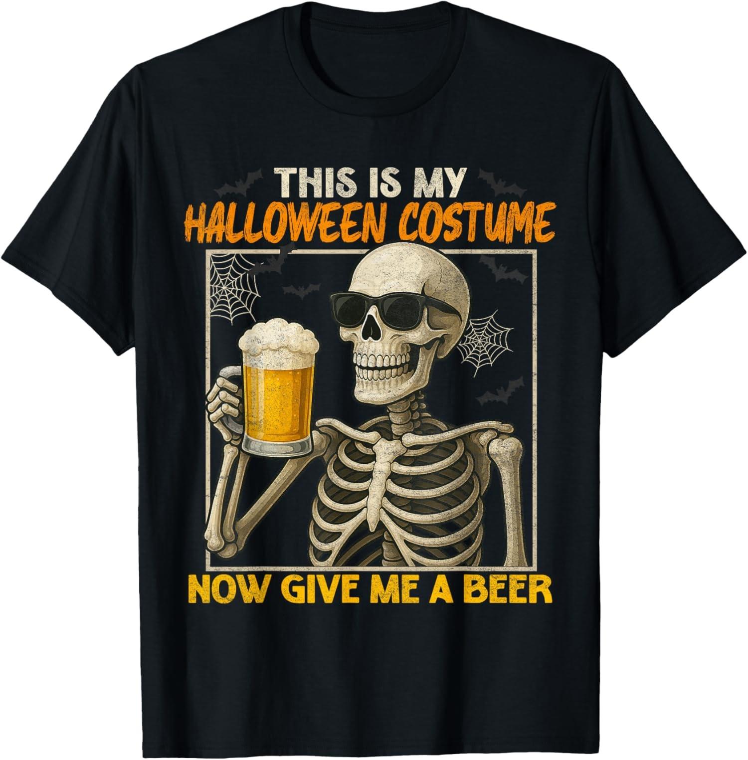 Dr?le paresseux c est mes costumes d Halloween squelette T-shirt unisexe S