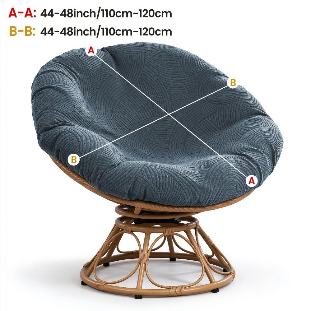 Thickened Fabric Papasan Chair Cover Single Piece Round Saucer Chair Cover For Lazy Chairs