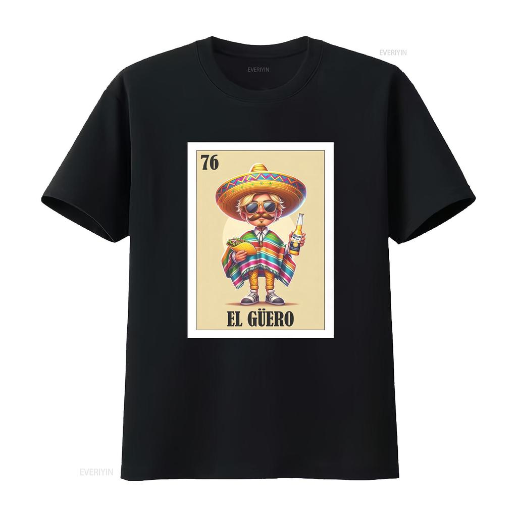 Loteria T Shirt El Guero Blonde Guy Spanish Vintage Washed Graphic Streetwear Comfortable Unisex Stretched Stylish Slightly