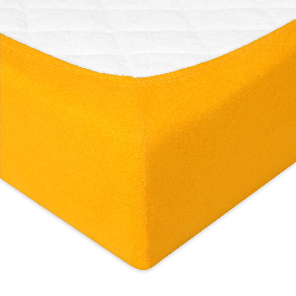 Premium Terry Sheet with Elastic 110x190, 120x200x20, Yellow_05, Matex