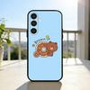 Cartoon L-LINE F-Friends Cute Brown  Phone Case For Samsung  A73,A21s,A22,A31,A32,A52,A53,A71,A80,Soft Black Shell