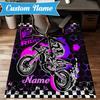 Custom Name Extreme Rider Adventure Rug for Living Room, Game Rooms, Office, Bedroom, Floor Mat Playful Design, fan gifts Christmas decor
