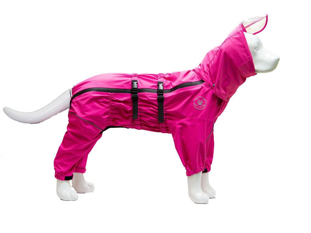 Adjustable Full Coverage Raincoat for Medium to Large Dogs: Golden Retriever, Labrador, German Shepherd - Sealed Seam, Four-Leg Design