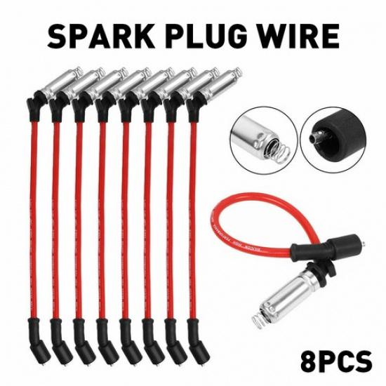8X Spark Wire Ignition Plug Shield w/Heat For Buick Cadillac Chevy Silverado GMC