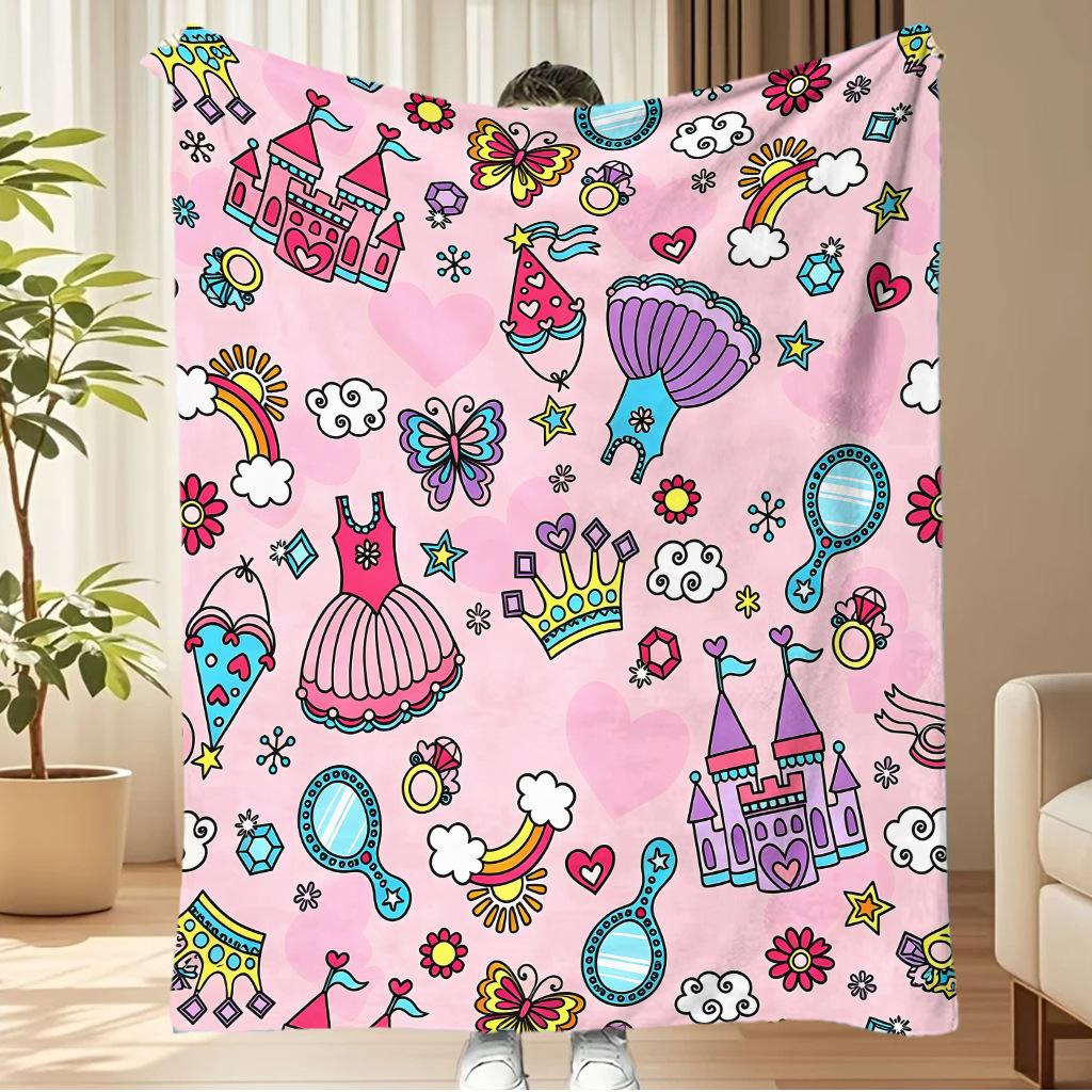 Merry Christmas Blanket Christmas Tree Gingerbread Man Red Flannel Blanket for New Year Christmas Gift for Family Nana Mon Dad