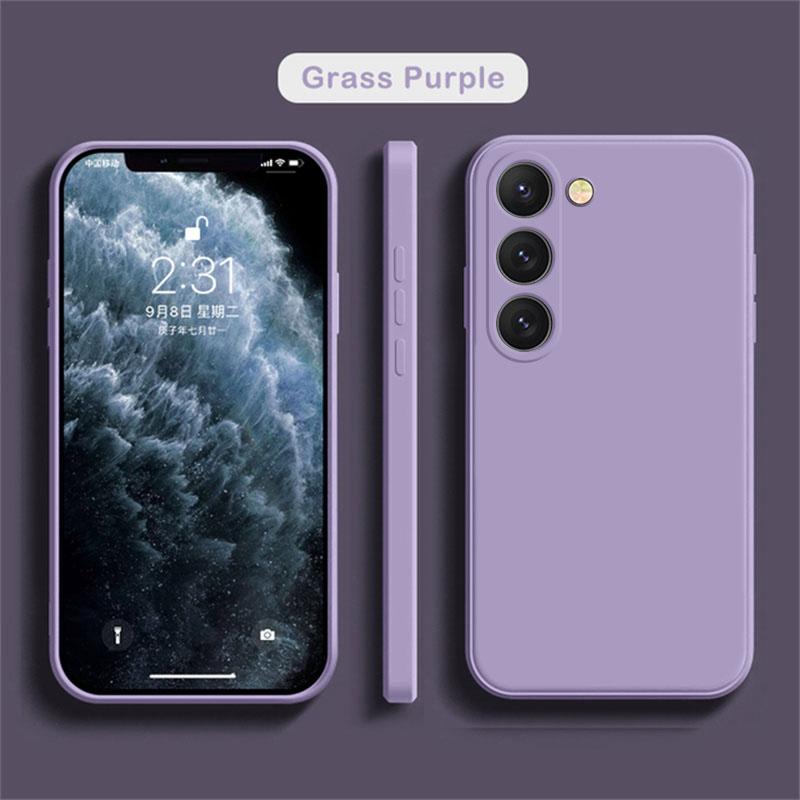 Silikonový kryt pro Samsung Galaxy S24 S23 S22 Ultra Plus, čtvercový, z tekutého silikonu, pro S24 S23 S22 Ultra Plus, S24Ultra, pouzdra na telefon S24