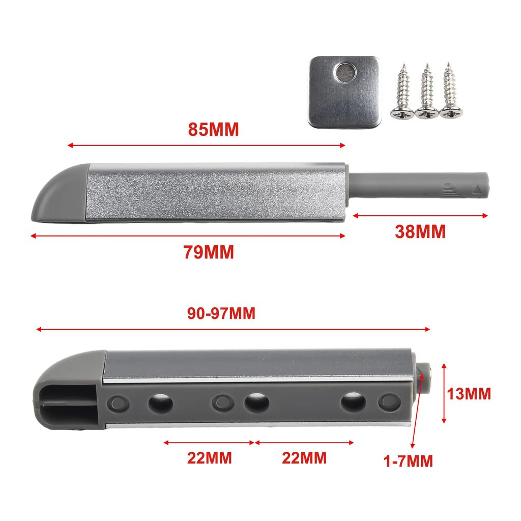 Cabinet Catches Damper Buffer Door Stopper Alloy Push To Open Touch Release Door Catch  Rebound Device Furniture Hardware