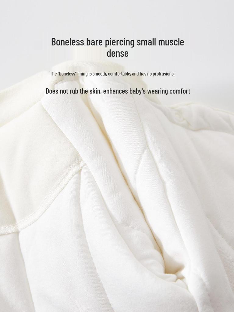 150g Quilted Cotton Baby Bodysuit - Thick, Class A, Autumn/Winter Newborn Homewear