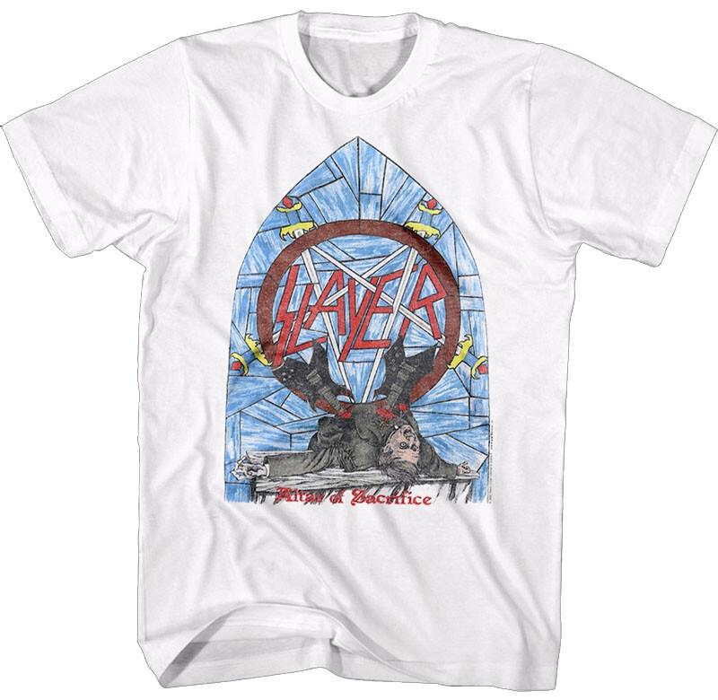 New Authentic Slayer Altar of Sacrifice Reign in Blood Thrash Metal Band TShirt Unisex T-Shirt S