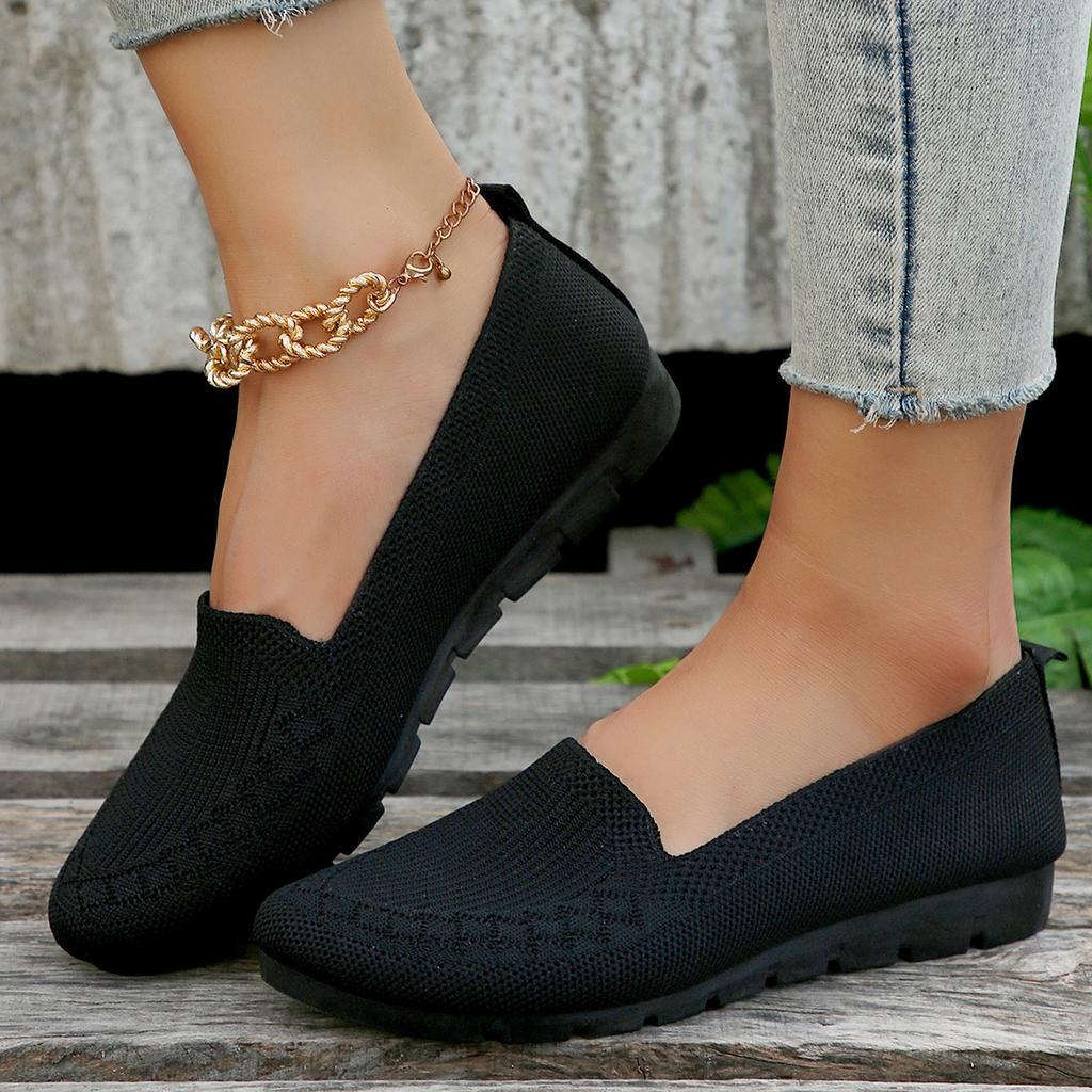 Casual Women Flats Shoes Summer Mesh Breathable Flat Socks Shoes Women Comfort Light Sneakers Slip On Loafers Zapatos De Mujer