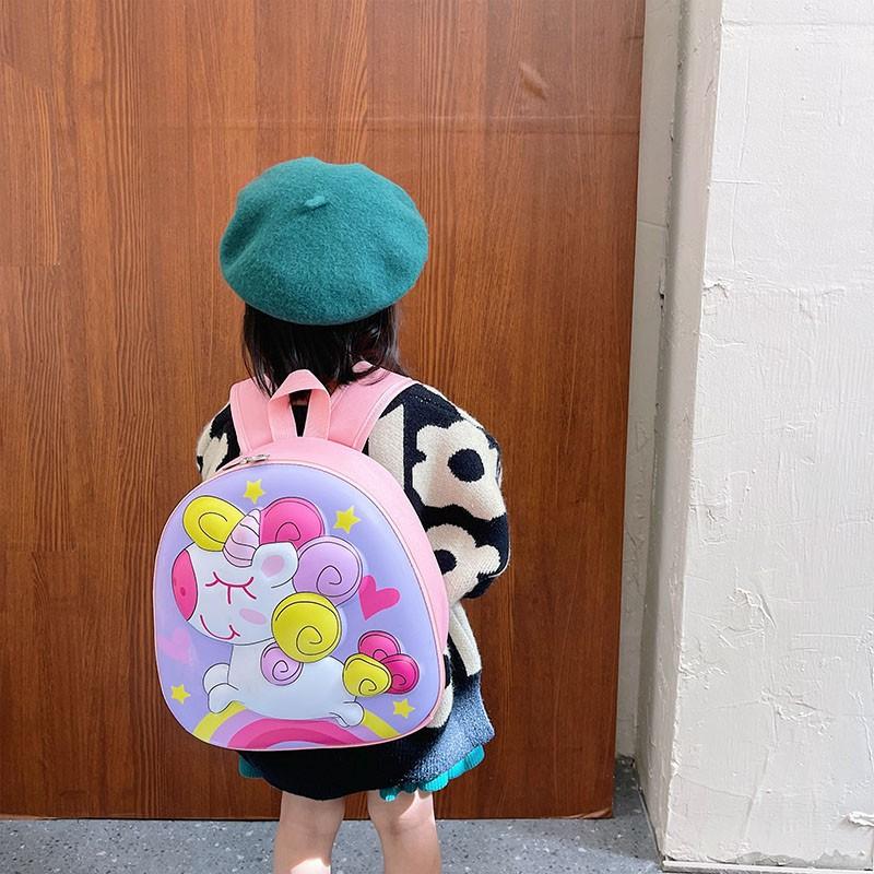 Children's Bag New Cartoon Kindergarten Primary School Bag Eggshell Dinosaur Boys and Girls Backpack