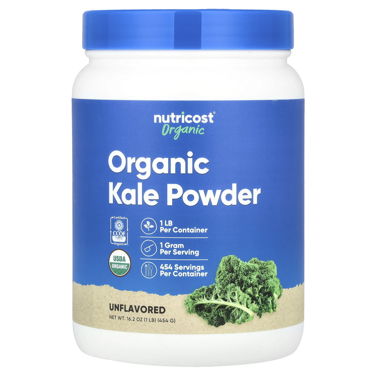 

Organic Kale Powder, Unflavored, 454G (16.2Oz)