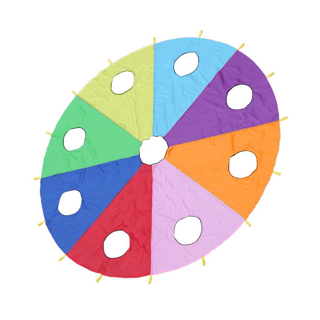 Kids Play Parachute Mole Game Toy 9 Holes Inflatable Stick Cooperative Play for Outdoor Playground