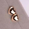 1 paio di orecchini a bottone con orecchio a forma di cuore carino da donna alla moda, regalo di Natale