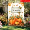2D Flat - 2D Flat Autumn Pumpkin Welcome Thanksgiving Garden Flag (2) X 2 (1)  Outdoor Garden Flag Double-Sided Home Decoration Courtyard Decoration O